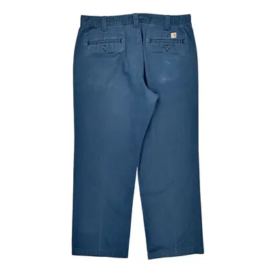 Carhartt Trousers - 36W 29L Blue Cotton
