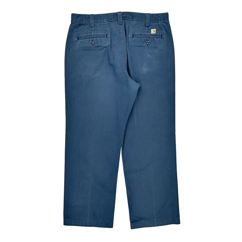 Carhartt Trousers - 36W 29L Blue Cotton