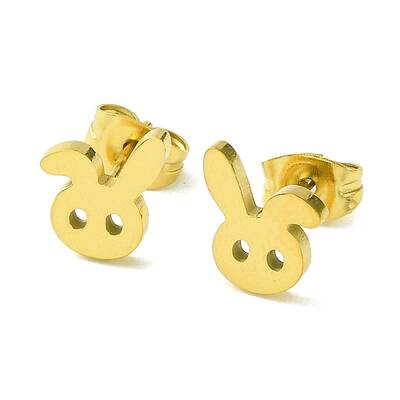 Cute Little Animal Theme 304 Stainless Steel Stud Earrings