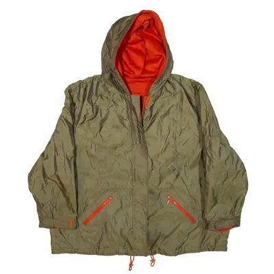 Reversible Jacket Green Nylon Womens 2XL