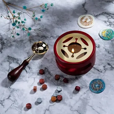 DIY Wax Seal Warmer, 1 Count Wax Beads Melting Pot, Wax Seal Stamp Melting Pot, Wax Melting Spoon for Stamp Seal, DIY Scrap...