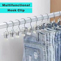 20PCS Premium Stainless Steel Rotating Hanging Clips – Durable 360 °   Space Saving hangers Design for Laundry, Dish Dryin...