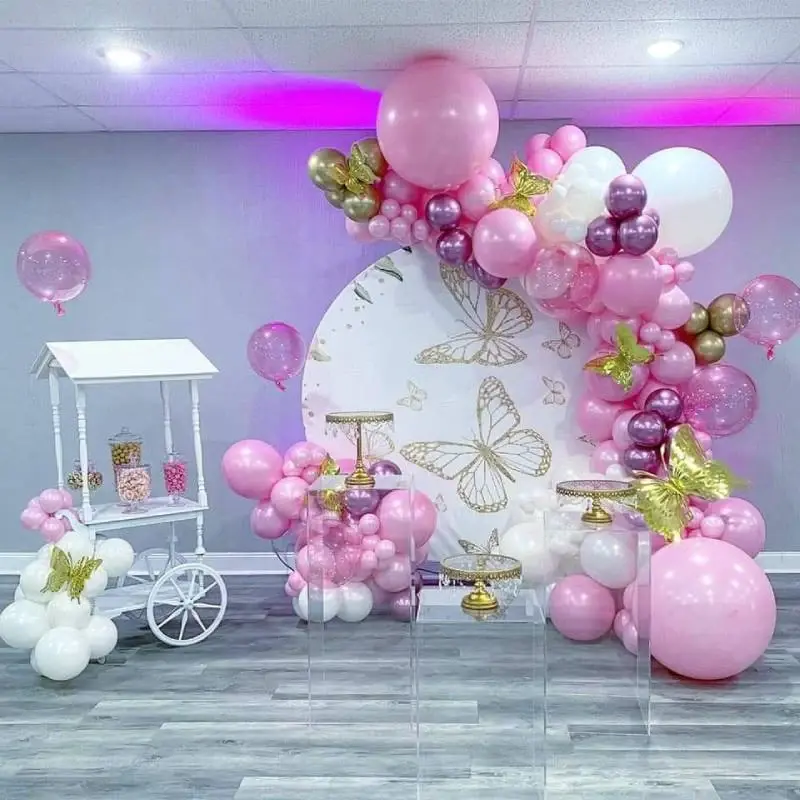 Butterfly Birthday Party Decoration Round Cover