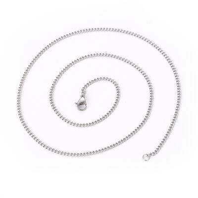 Non-Tarnish 304 Stainless Steel Curb Chain Necklaces