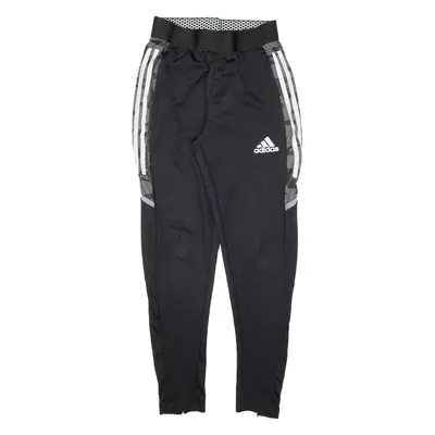 ADIDAS Womens Track Pants Black Skinny XS W23 L25