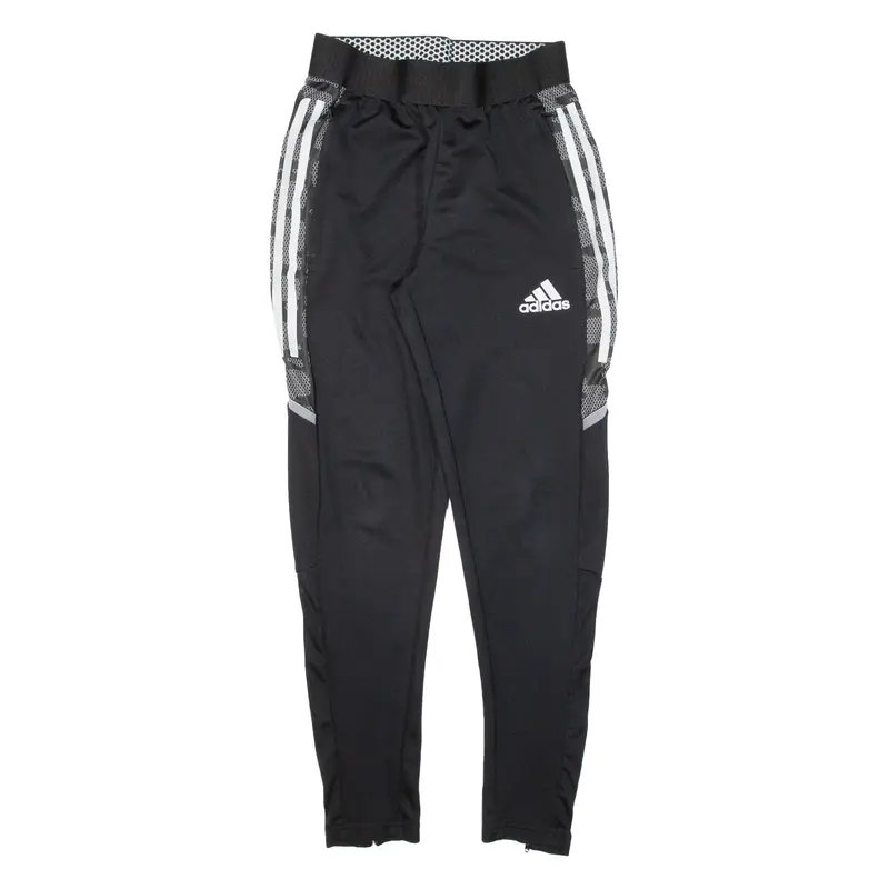 ADIDAS Womens Track Pants Black Skinny XS W23 L25