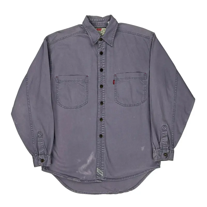 Levis Denim Shirt - Medium Grey Cotton