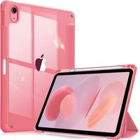 Fintie Case for 2025 iPad A16 11-inch / iPad 10th Gen 10.9-inch with Clear Back and Pencil Holder, Auto-Wake/Sleep, Girly iPa...