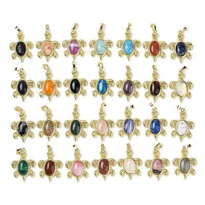 Natural & Synthetic Gemstone & Brass Pendants