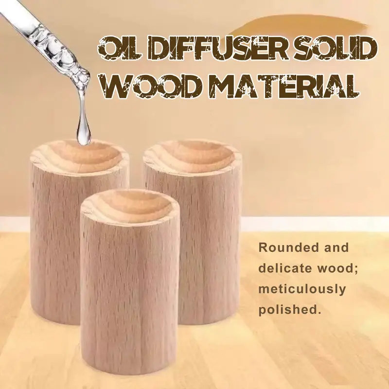 6 Counts Wooden Essential Oil Diffuser, Reusable Design for Continuous Fragrance