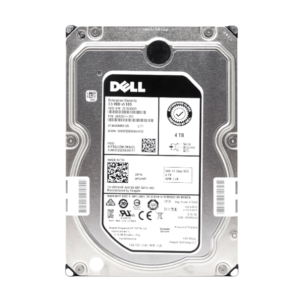 FCHXF Dell 4TB 12Gb/s SAS 7200 3.5-Inch Hard Drive