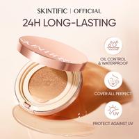 Skintific Cover All Perfect Cushion 11g - Long-Lasting Hydrating Cushion with SPF Natural Glow & Pore Blurring Effect Conceal...