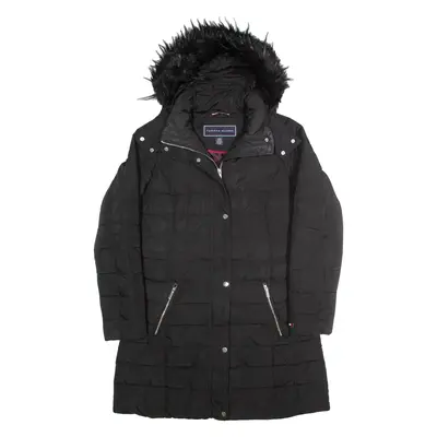 TOMMY HILFIGER Insulated Womens Puffer Coat Black Hooded S