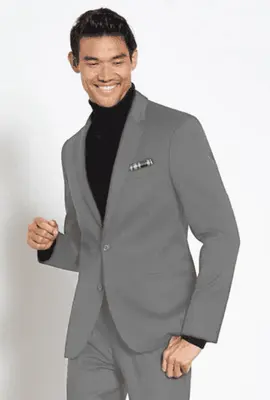 Suit And Turtleneck Combo - Turtleneck Prom Outfits - Prom Turtleneck  Black Suit