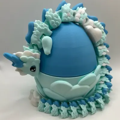 Vik’s 3D Kaida - 8” & 16” Dragon - Cute Multi Color Egg desk buddy collectibles decor Nature Print