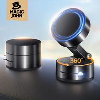 MAGIC JOHN 360° Rotating Magnetic Phone Holder Secure & Adjustable Stand for Car, Desk, Kitchen & Gym