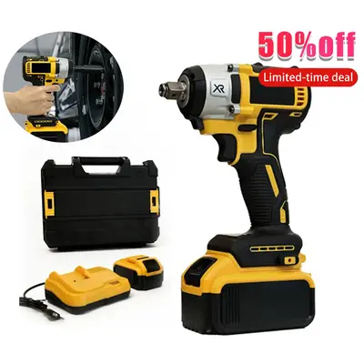 Cordless Impact Wrench Tools 1/2 Inch , nut moving Brushless Electric impact wrench, 3600RPM High Torque Impact Gun suitable ...