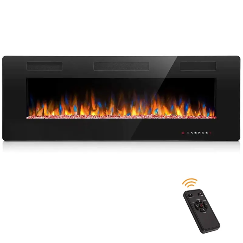 COWSAR Electric Fireplace Inserts, in-Wall Recessed and Wall Mounted 750/1500W Fireplace Heater, Touch Screen, Remote Control...