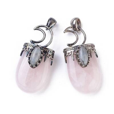 Natural Rose Quartz Pendants