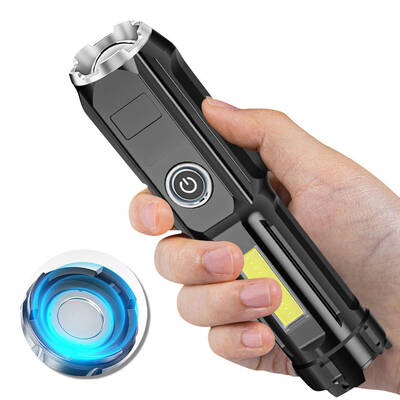 Flashlight Multi-Functional 360-degree rotation Led Charging Magnetic Light Mini Small Power Torch Cross-border Cob Sidelight