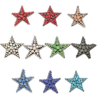 10Pcs 10 Style Star Shape Felt Ornament Accessories