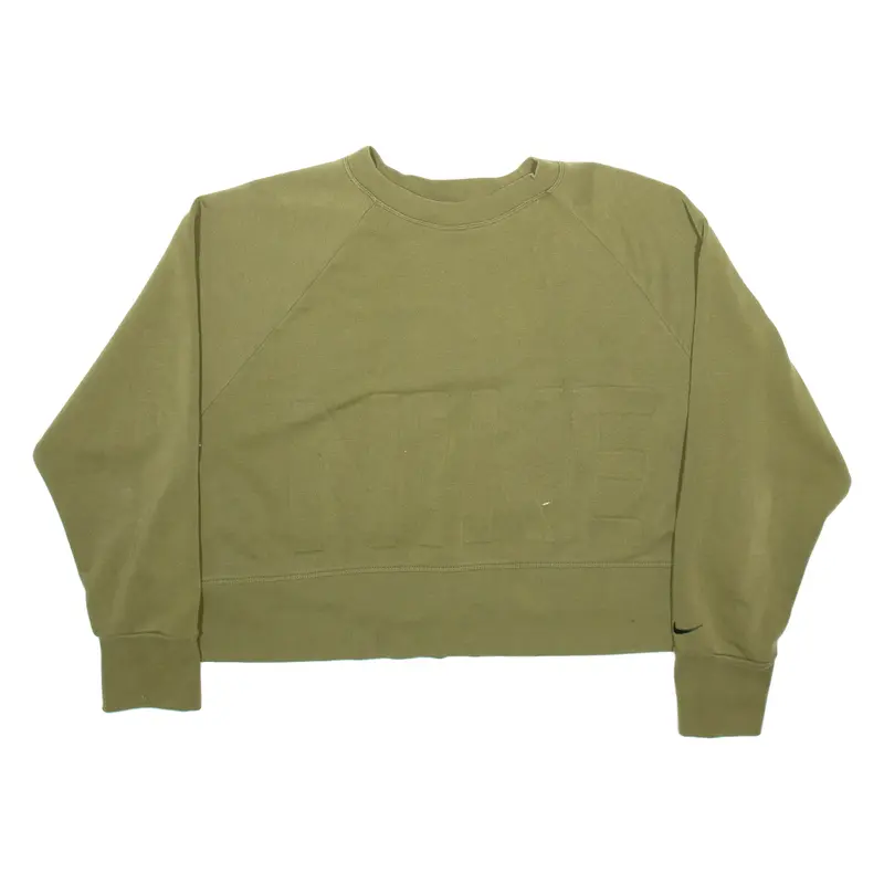 NIKE Cropped Womens Sweatshirt Green L