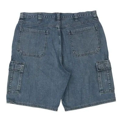 Wrangler Cargo Shorts - 38W 10L Blue Cotton