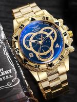 Men's Business Round Dial Analog Quartz Watch, Fashion Watch for Party, Daily Clothing Decor, Trendy All-match & Exquisite Wa...