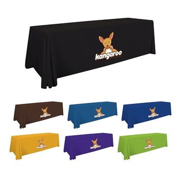 1 Promotional 8' Standard Table Throw (Full-Color Front Only) - ...