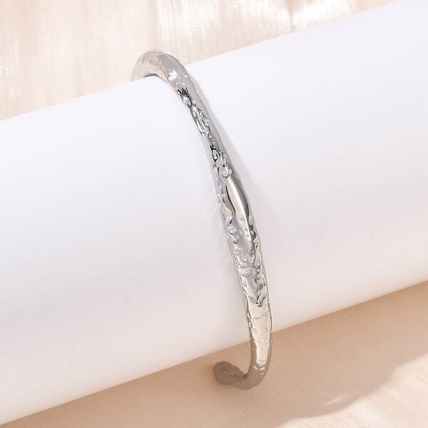 304 Stainless Steel Open Cuff  Bangles for Women
