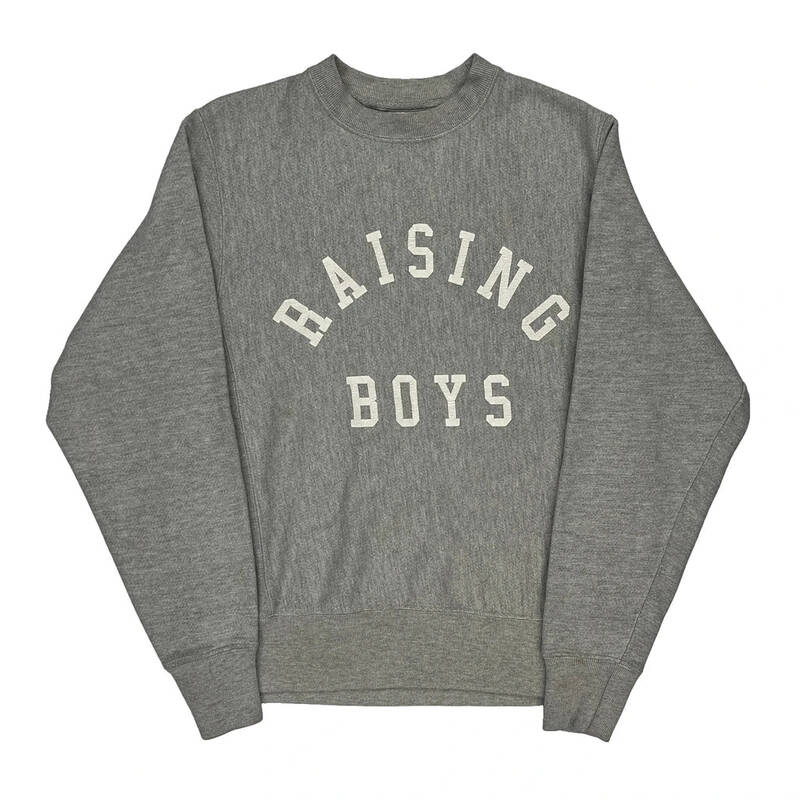 Reverse Weave Raising Boys Champion Sweatshirt - Small Grey Cotton Blend