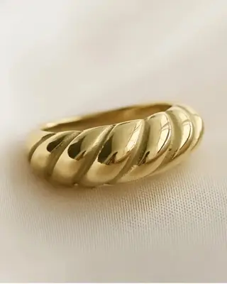 18K Gold Ring - Croissant DĂ´me