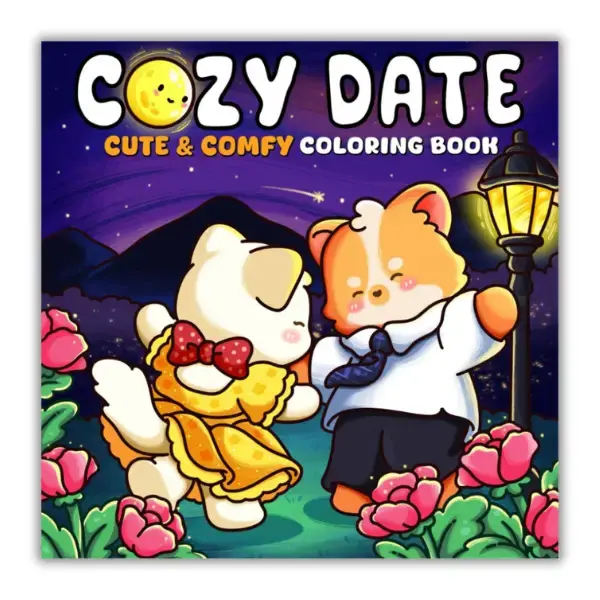 Halloween Fall Gift  New Year 2025 Gift Cozy Date: Sweet and Relaxing Coloring Pages Featuring Romantic Corners and Charming ...