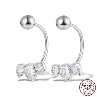 Anti-Tarnish Rhodium Plated 925 Sterling Silver Stud Earrings