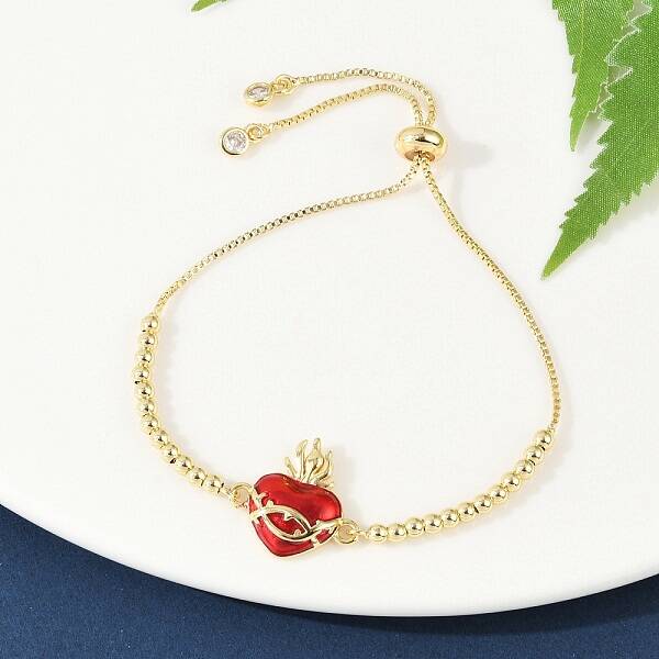 Brass Cubic Zirconia Silder Bracelets