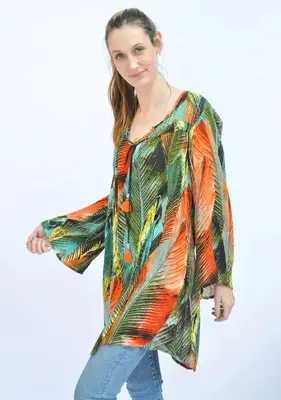 Belief Tunic -Rayon Crepe | Size: M/L | Color: Paisley Panel