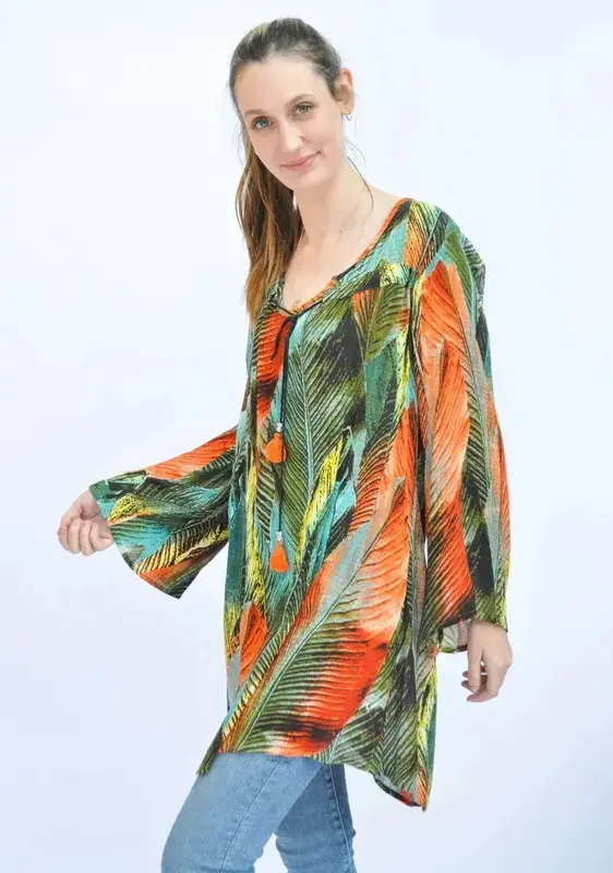 Belief Tunic -Rayon Crepe | Size: M/L | Color: Paisley Panel