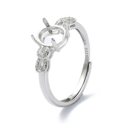 Adjustable 925 Sterling Silver Ring Components