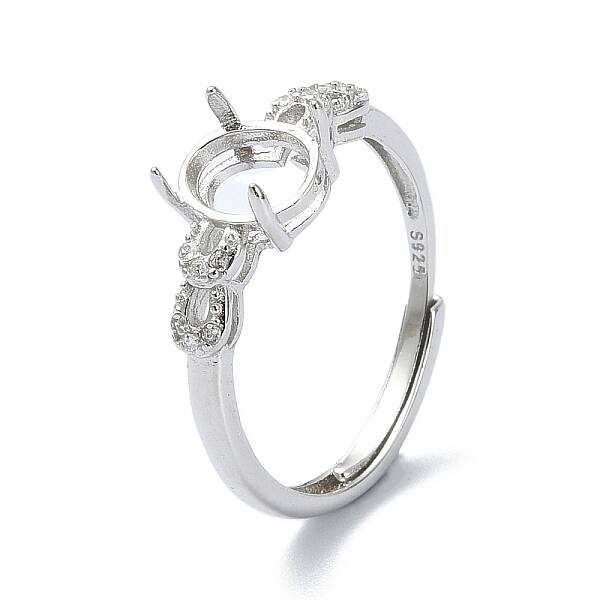 Adjustable 925 Sterling Silver Ring Components