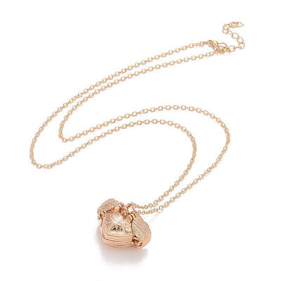 Alloy Multi Picture Photo Heart Locket Pendant Necklace for Women