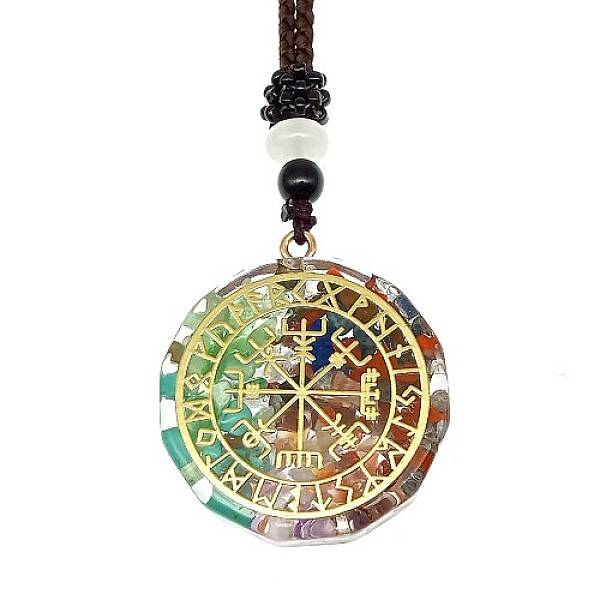 Orgonite Chakra Natural & Synthetic Mixed Stone Pendant Necklaces