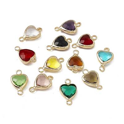 Transparent K9 Glass Connector Charms