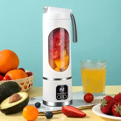 USB Rechargeable Portable Blender and Juicer - Easy to clean, ideal for smoothies, milkshakes and fresh fruit drinks Digital ...
