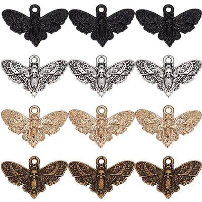 80Pcs 4 Colors Tibetan Style Alloy Pendants
