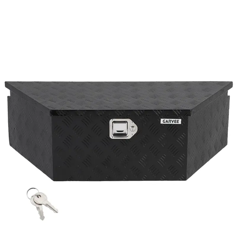 Garvee 39x16x12 Heavy Duty Trailer Tongue Box Steel Tool Chest with Lock & Keys, Weather-Resistant, High-Capacity, Steel, ...