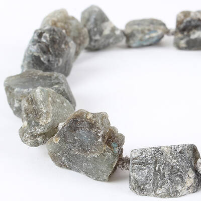 Natural Gemstone Labradorite Rough Nuggets Bead Strands
