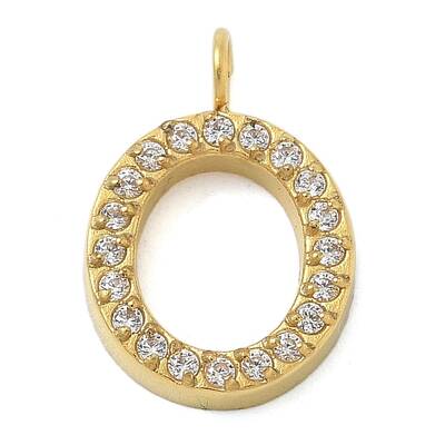Ion Plating(IP) 304 Stainless Steel Micro Pave Cubic Zirconia Pendants