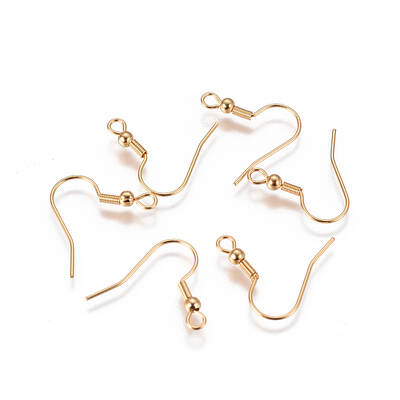 PVD Vacuum Plating 304 Stainless Steel Earring Hooks
