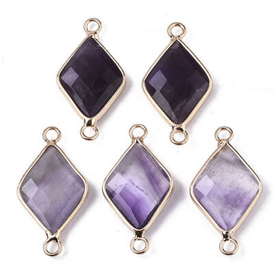 Natural Amethyst Links Connectors