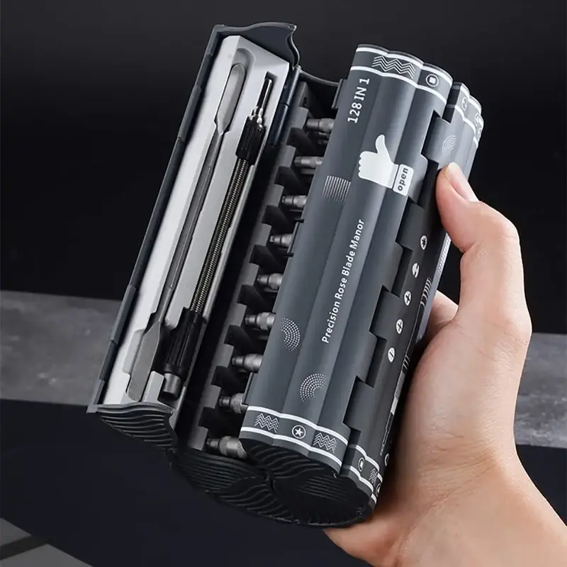 128-In-1 Precision Screwdriver (1 Set), Magnetic Manual Screw Driver Tool Set with 120 Phillips Flat Head Torx Hex Screw Driv...